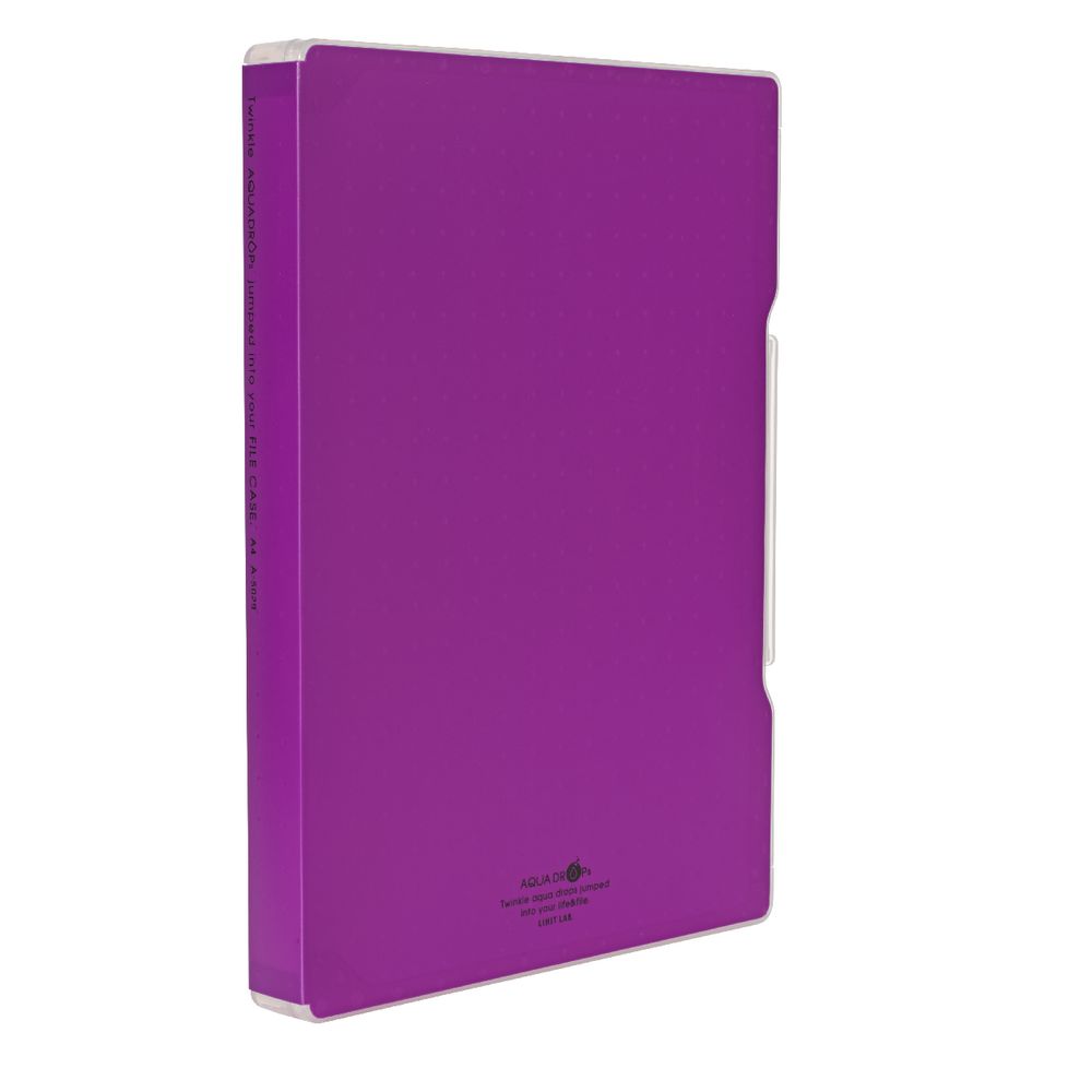 Aqua Drops Slim Document Case A4 Purple