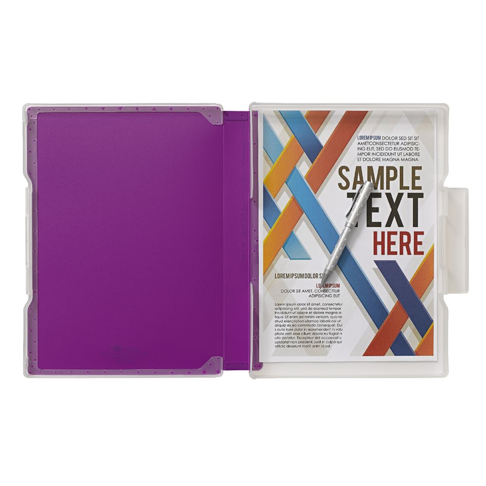 Aqua Drops Slim Document Case A4 Purple