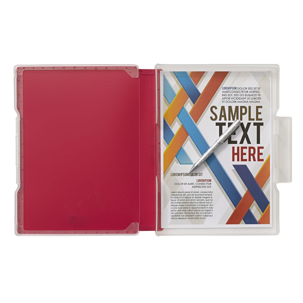 Aqua Drops Slim Document Case A4 Red