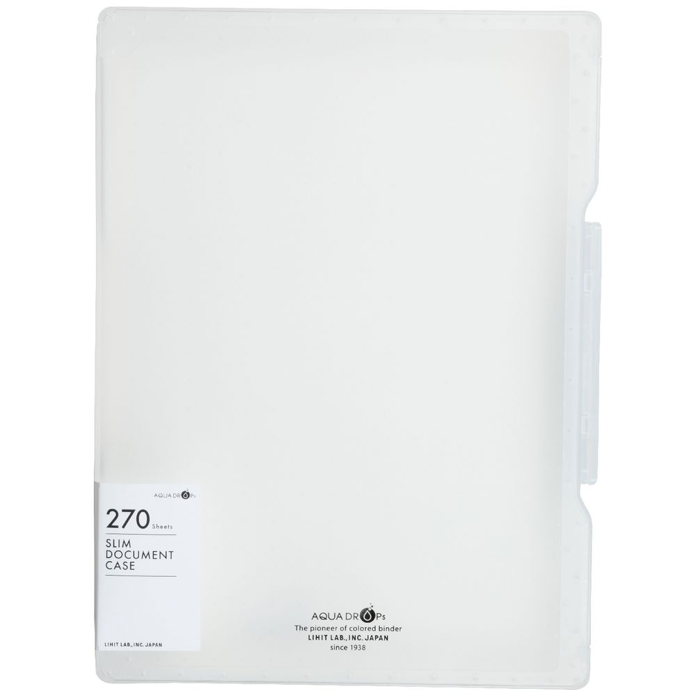 Aqua Drops Slim Document Case A4 Clear