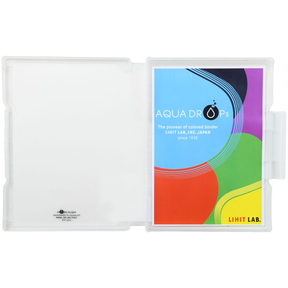 Aqua Drops Slim Document Case A4 Clear