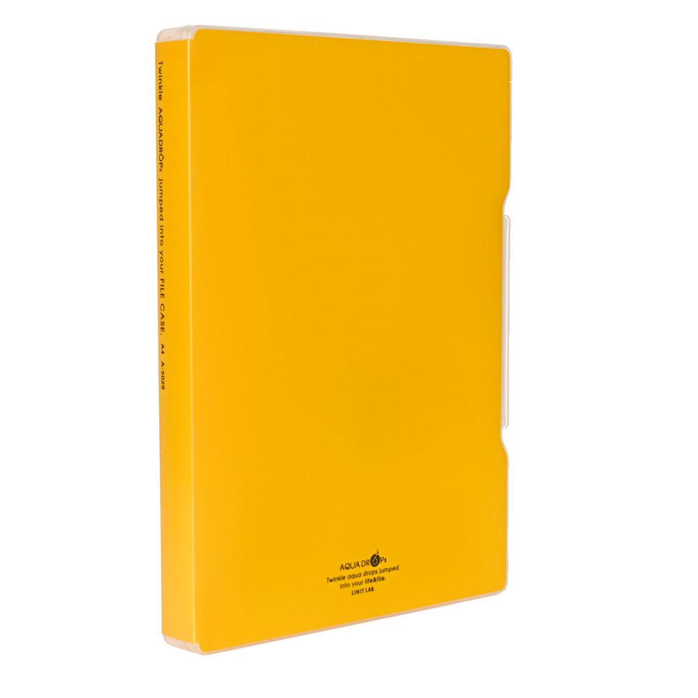 Aqua Drops Slim Document Case A4 Yellow