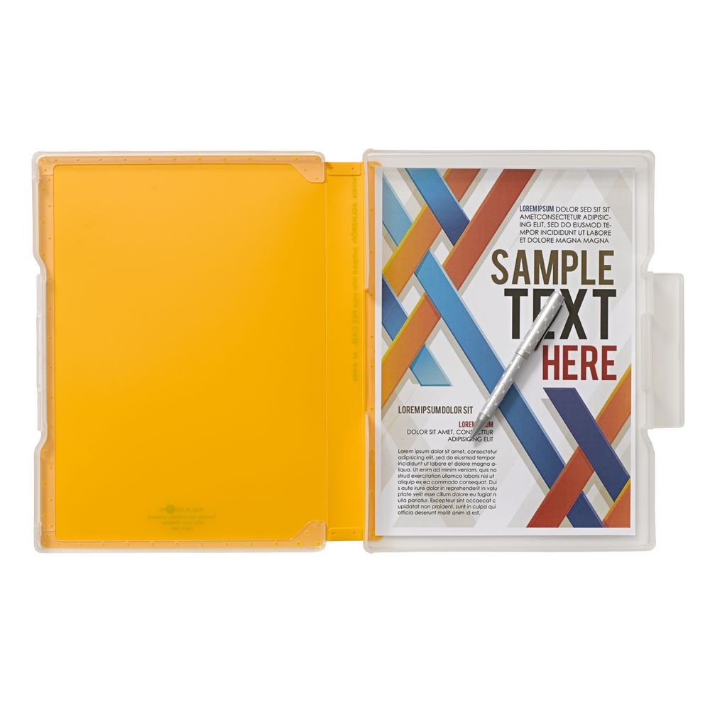 Aqua Drops Slim Document Case A4 Yellow