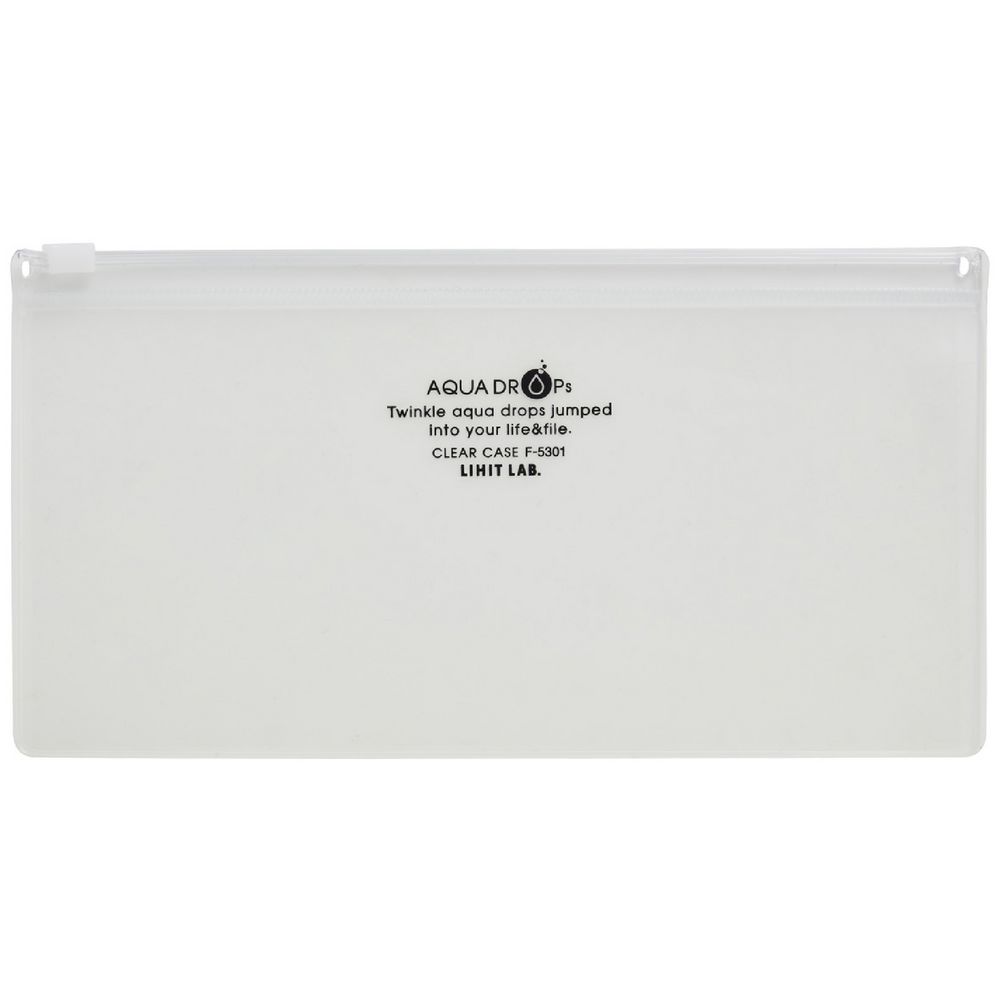 Aqua Drops Zip Wallet Open Pencil Case Clear