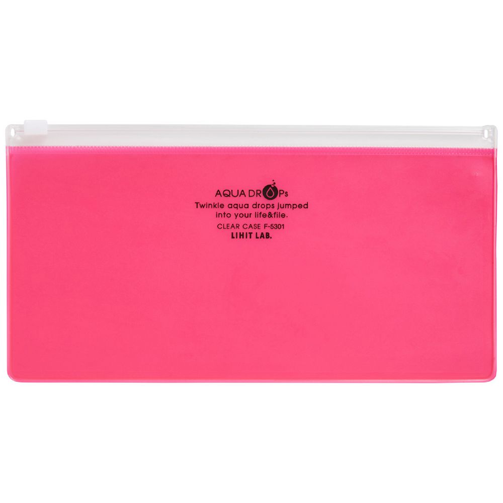 Aqua Drops Zip Wallet Open Pencil Case Red