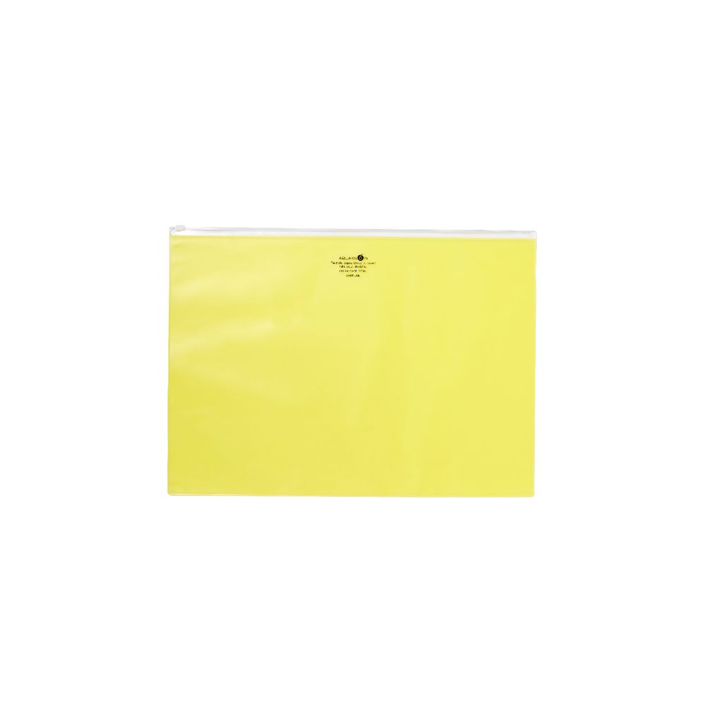 Aqua Drops Zip Open Document Wallet A3 Yellow