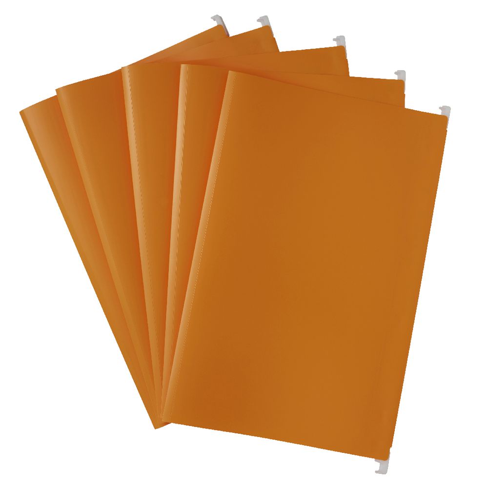 Aqua Drops Suspension File Foolscap Orange 5 Pack
