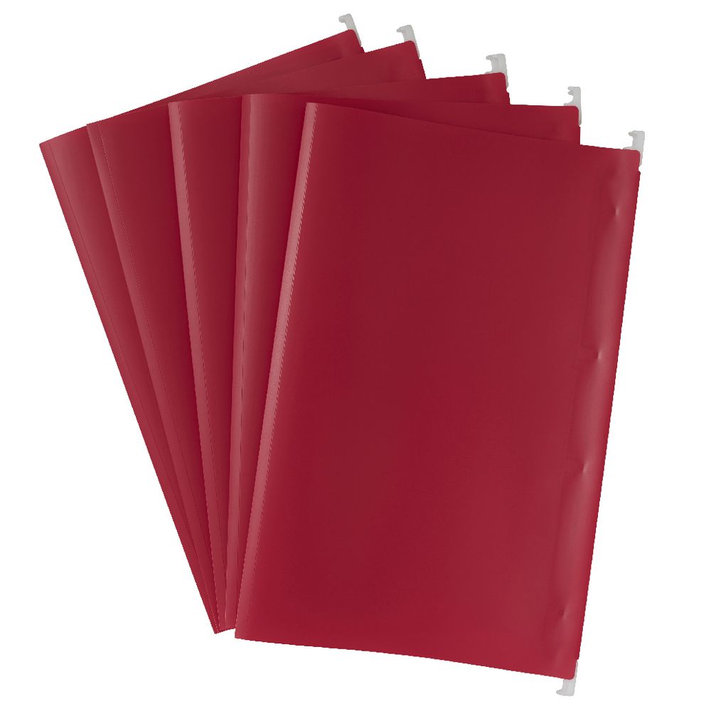 Aqua Drops Suspension File Foolscap Red 5 Pack
