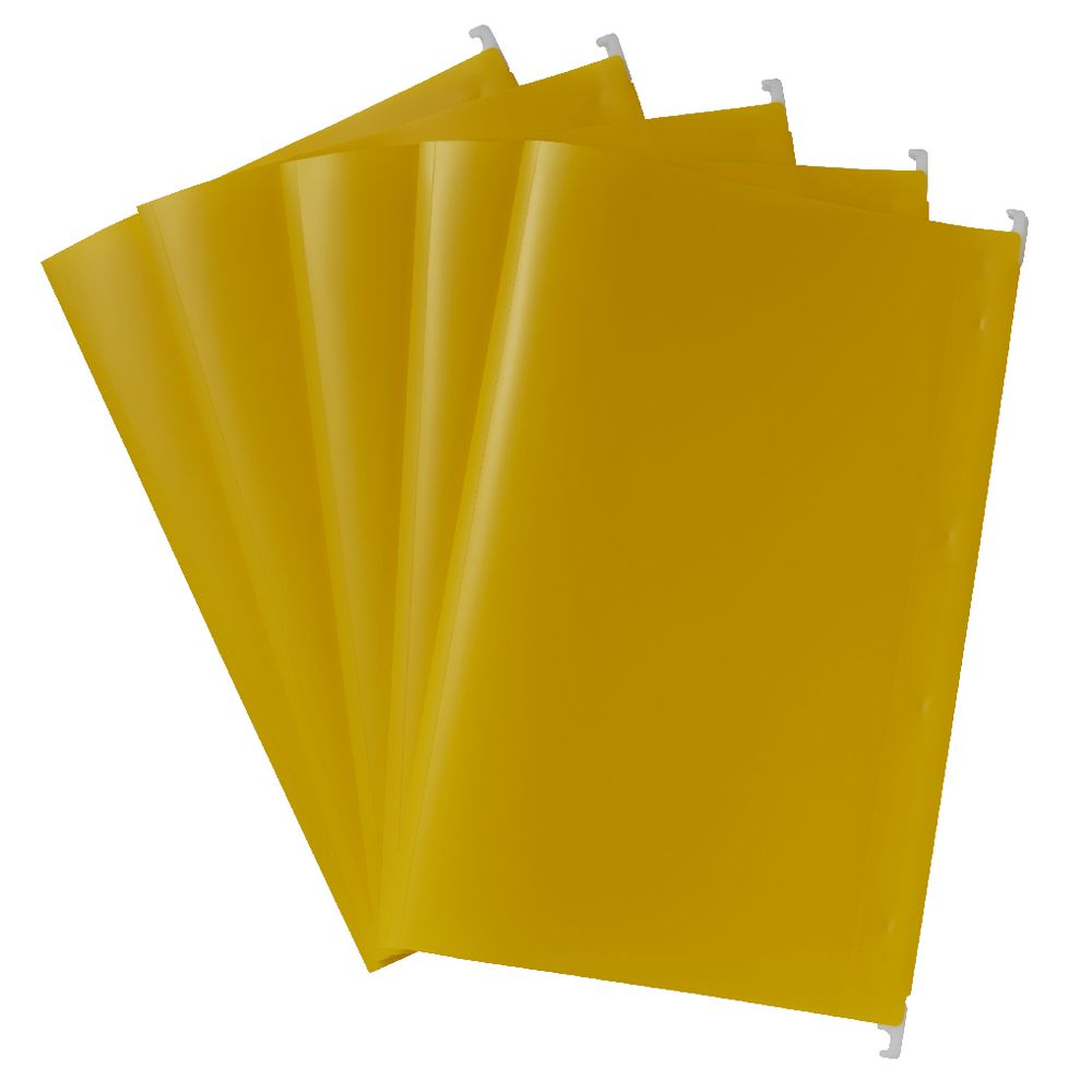 Aqua Drops Suspension File Foolscap Yellow 5 Pack