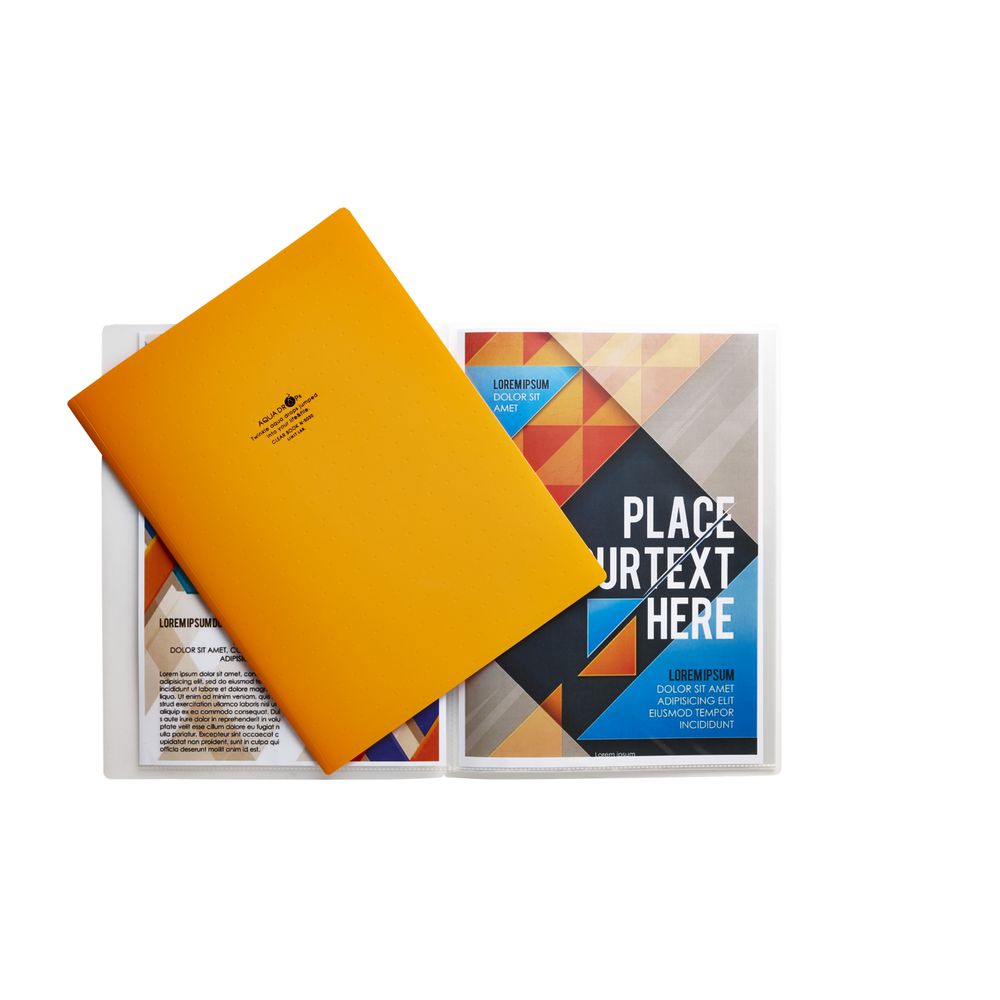 Aqua Drops A4 Display Book 10 Pocket Fixed Orange