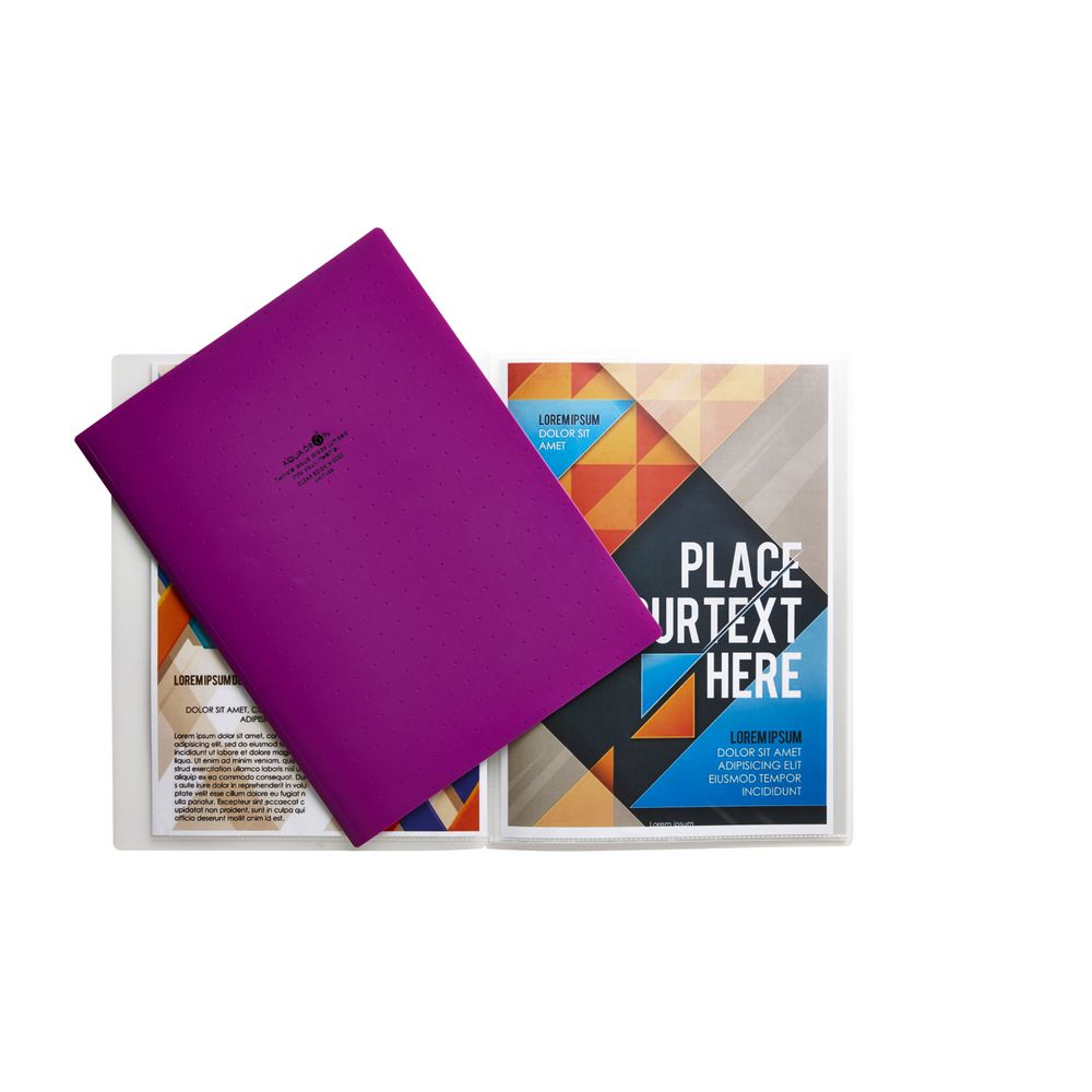 Aqua Drops A4 Display Book 10 Pocket Fixed Purple
