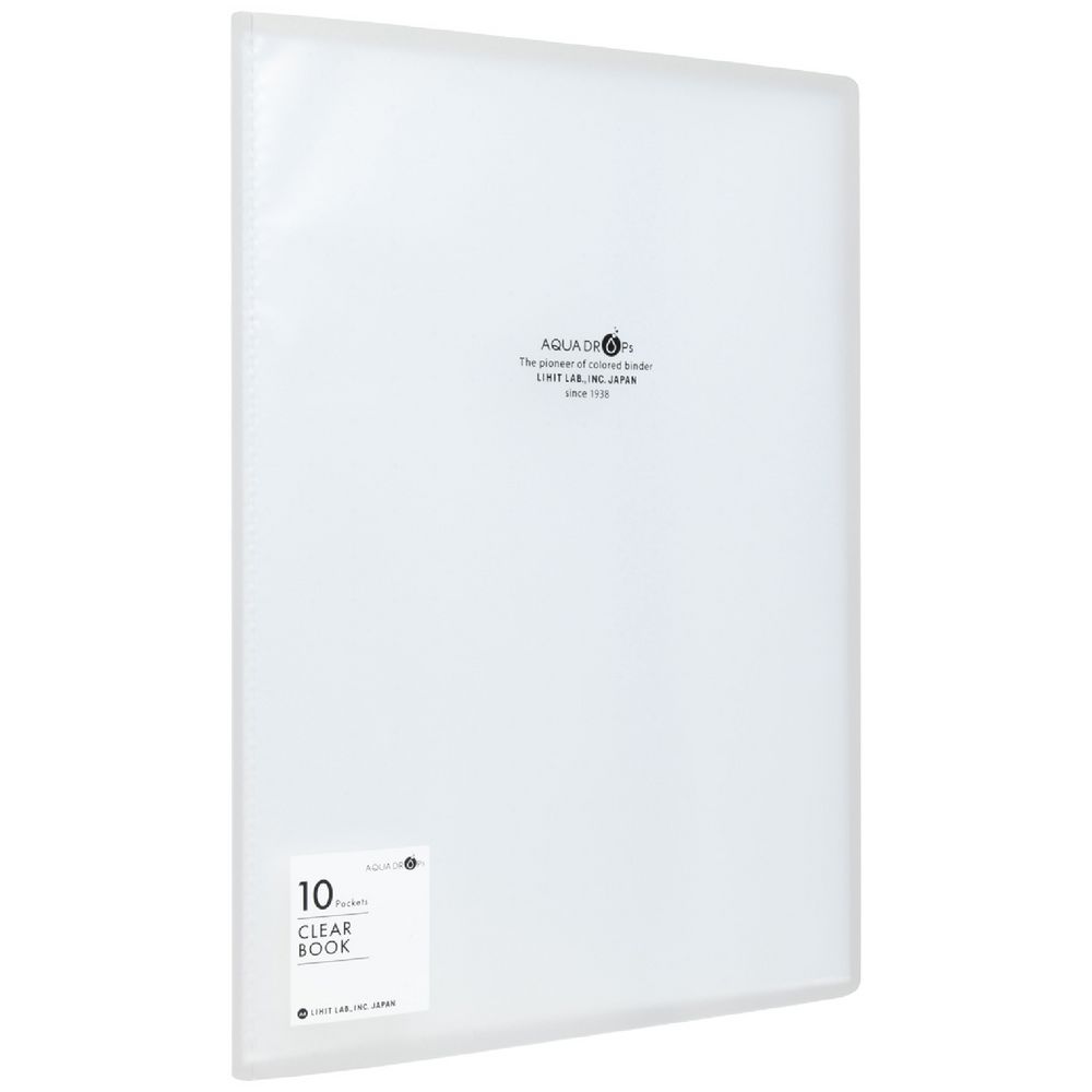 Aqua Drops A4 Display Book 10 Pocket Fixed Clear