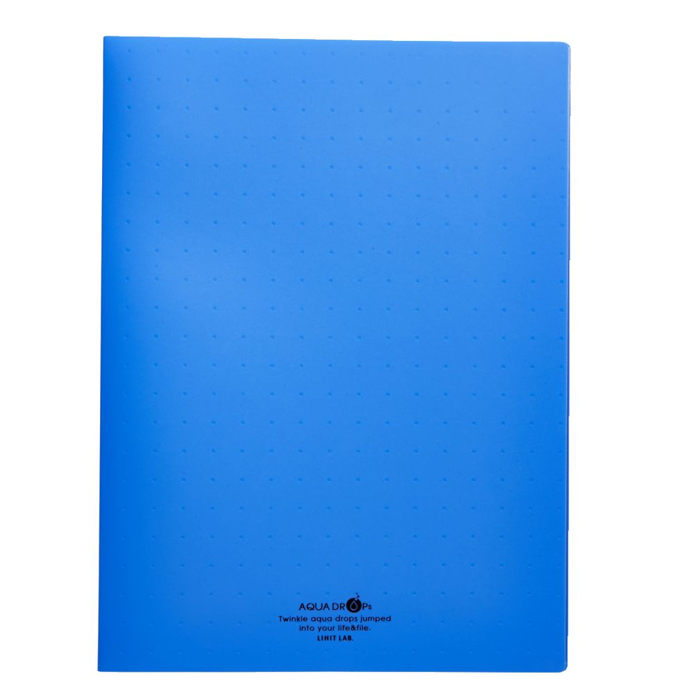Aqua Drops A4 Display Book 20 Pocket Fixed Blue