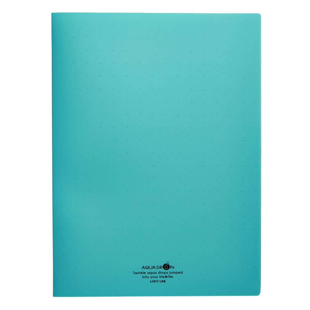 Aqua Drops A4 Display Book 20 Pocket Fixed Green