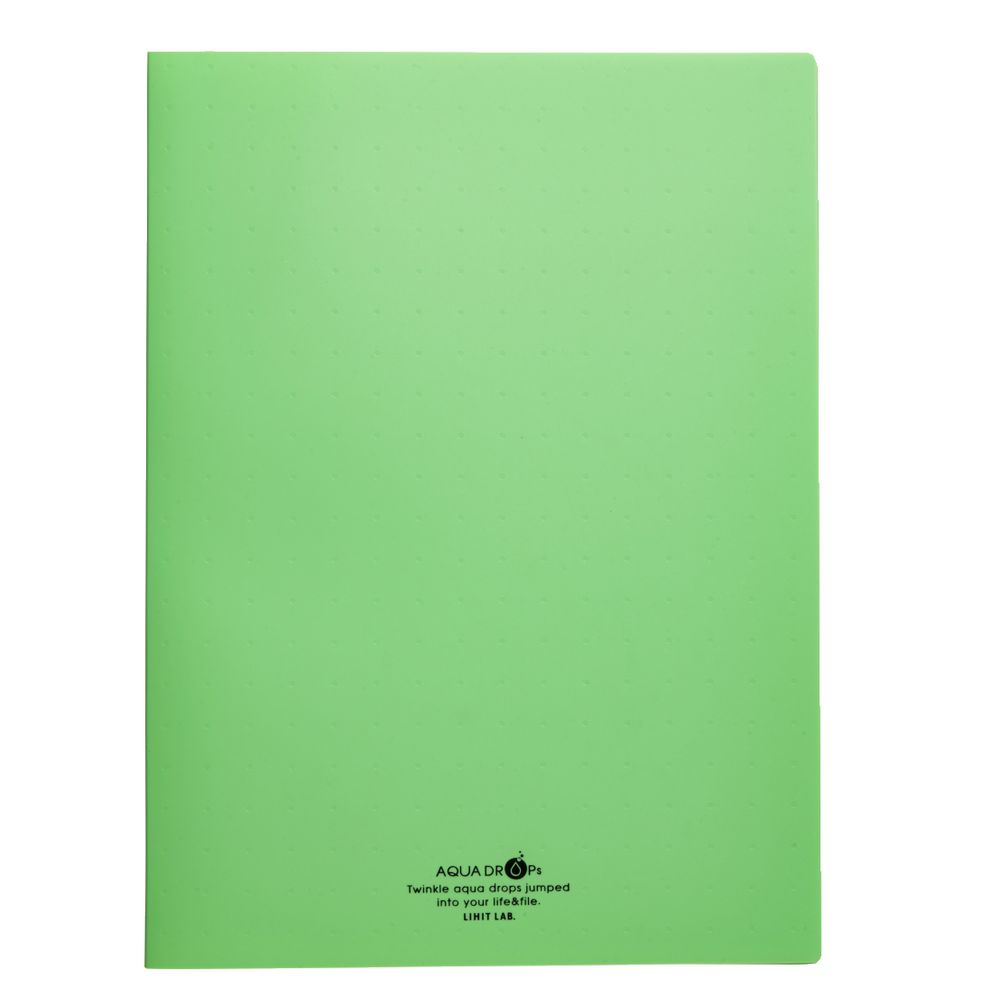 Aqua Drops A4 Display Book 20 Pocket Fixed Lime
