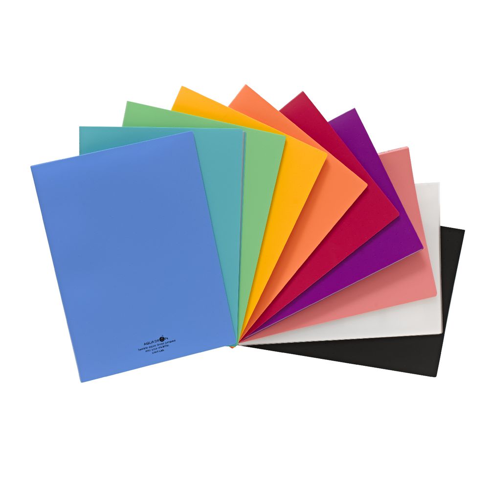 Aqua Drops A4 Display Book 20 Pocket Fixed Yellow