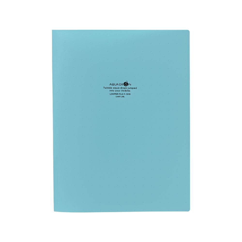 Aqua Drops Looper Flat File A4 Teal