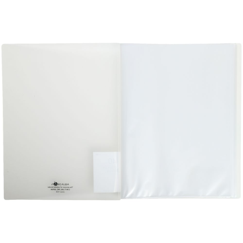 Aqua Drops A4 Display Book 40 Pocket Fixed Clear