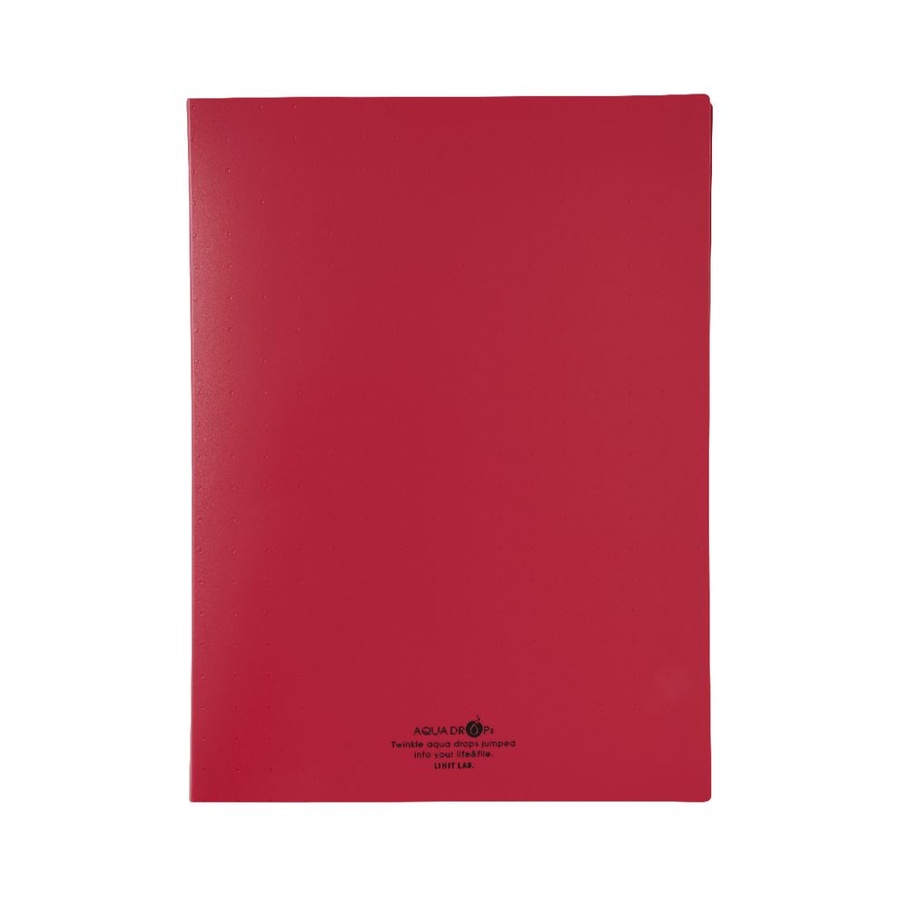 Aqua Drops A4 Display Book 40 Pocket Fixed Red