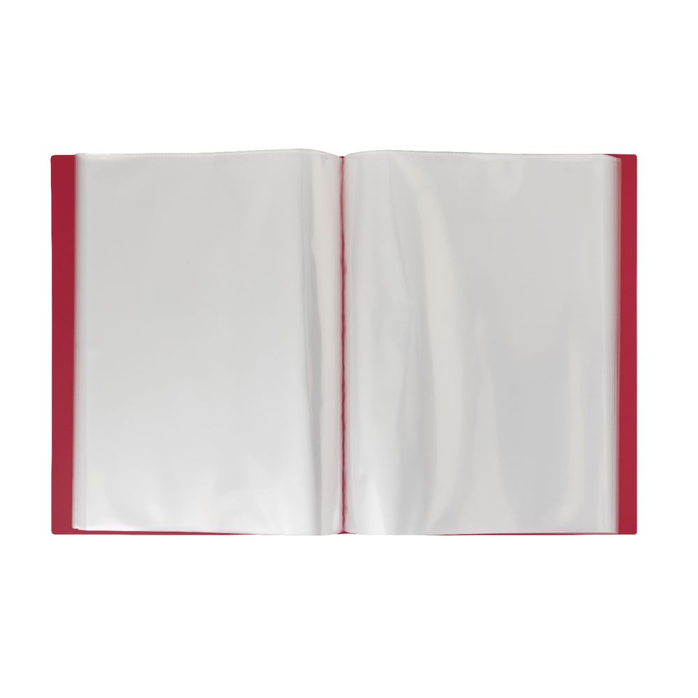Aqua Drops A4 Display Book 40 Pocket Fixed Red
