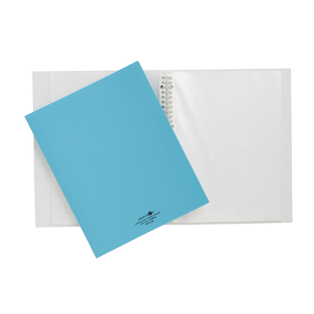 Aqua Drops Display Book A4 30 Pocket Refillable Aqua Green