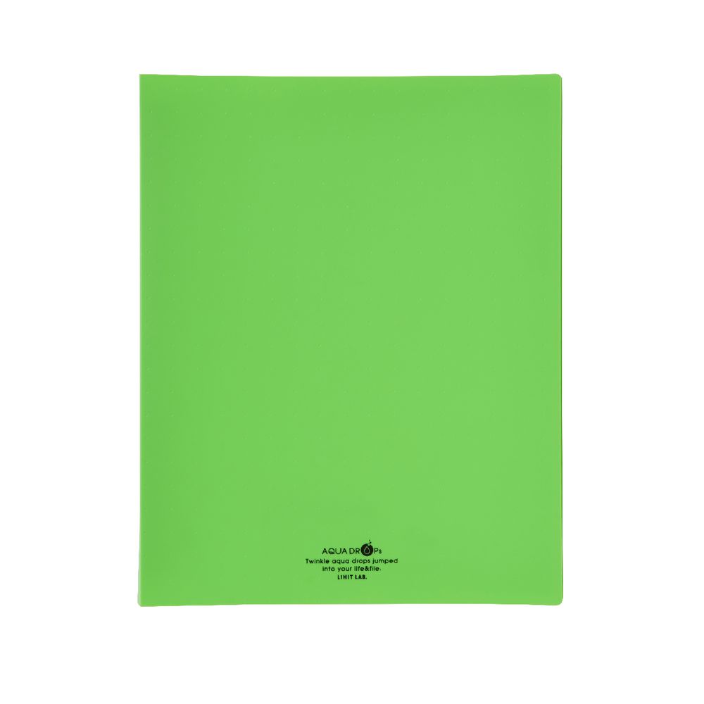 Aqua Drops Display Book A4 30 Pocket Refillable Lime