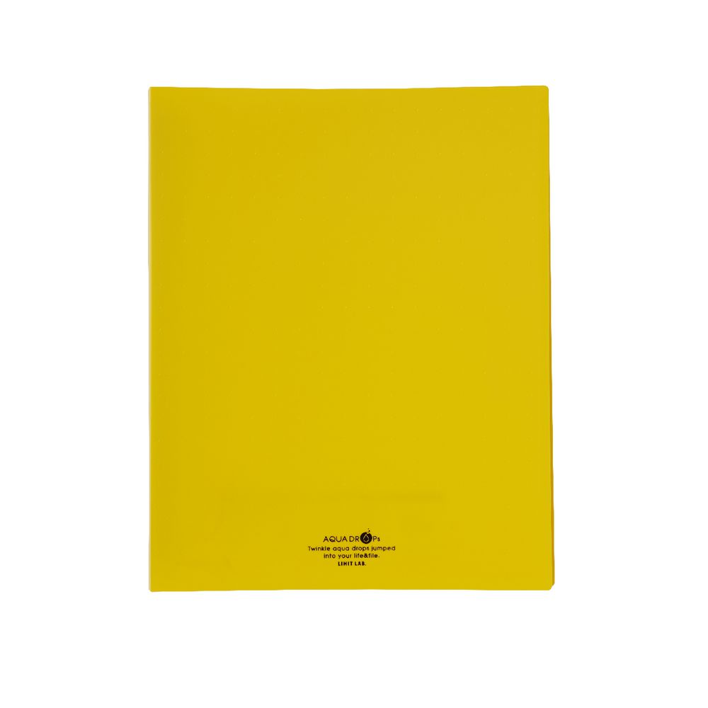 Aqua Drops Display Book A4 30 Pocket Refillable Yellow