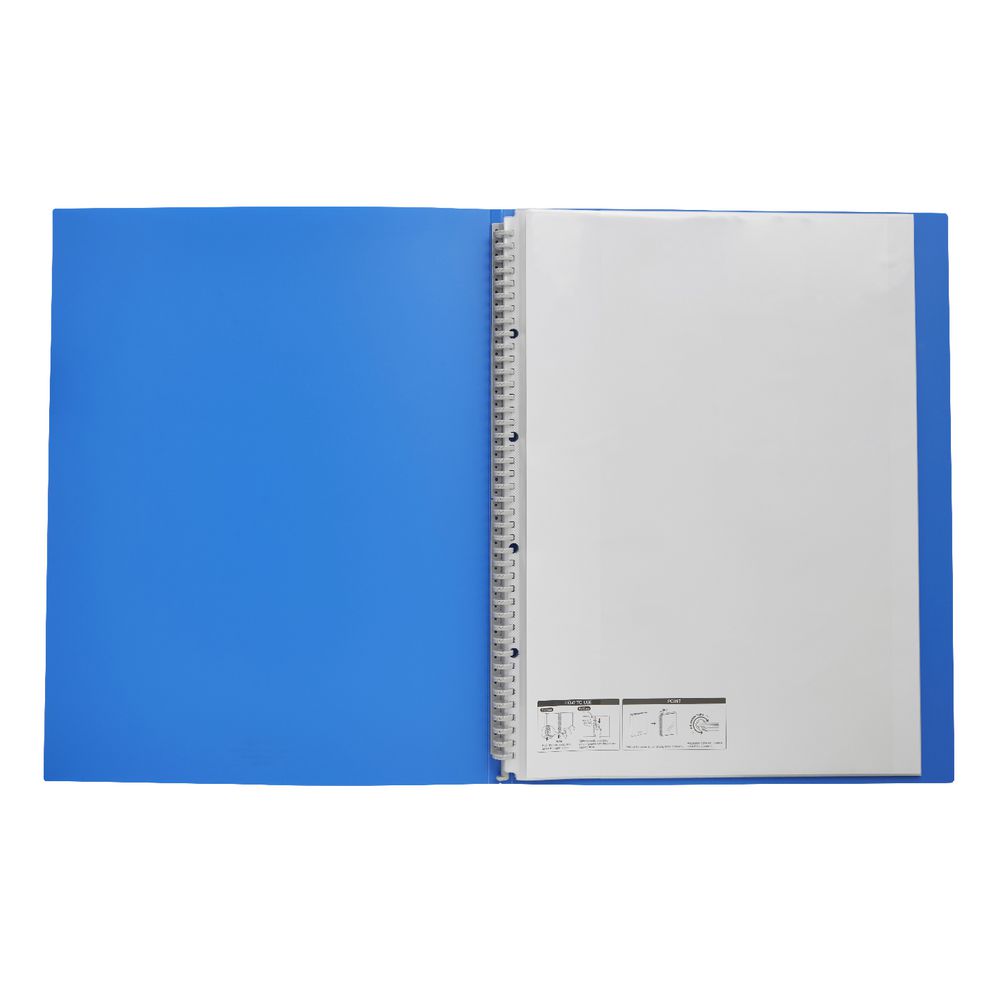 Aqua Drops Display Book A3 15 Pocket Refillable Blue
