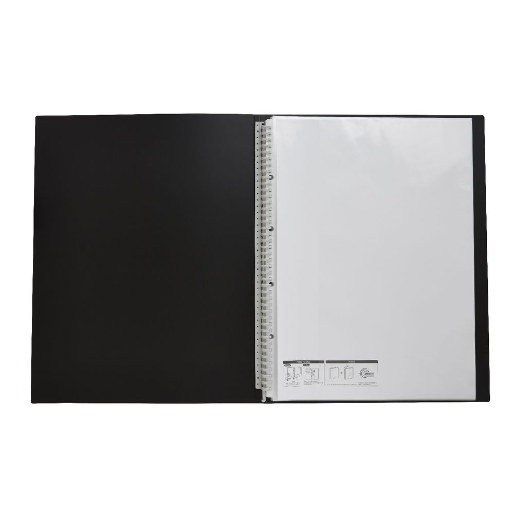 Aqua Drops Display Book A3 15 Pocket Refillable Black