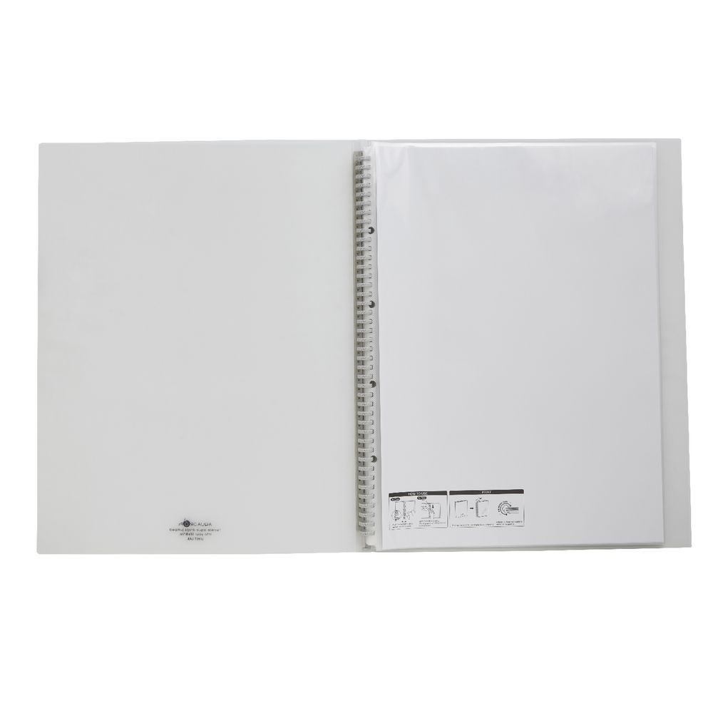 Aqua Drops Display Book A3 15 Pocket Refillable Clear