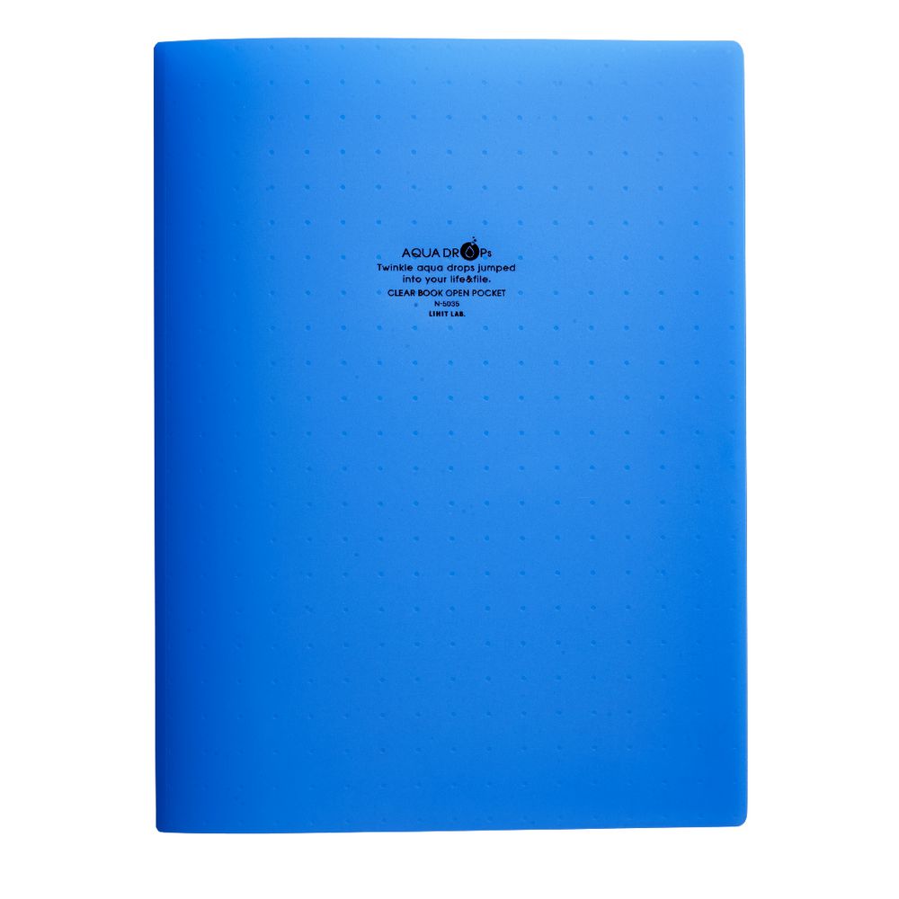 Aqua Drops A4 Display Book 6 Open Page Blue