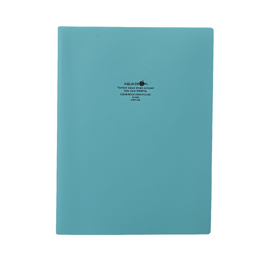 Aqua Drops A4 6 Page Pocket File Green