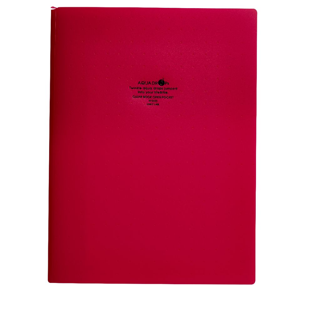 Aqua Drops A4 Display Book 6 Open Page Red