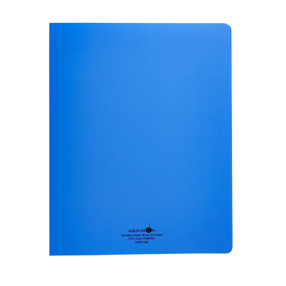 Aqua Drops A4 Punchless File Blue