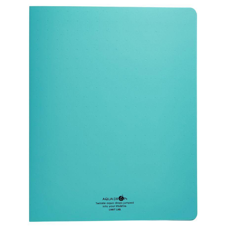 Aqua Drops A4 Punchless File Green