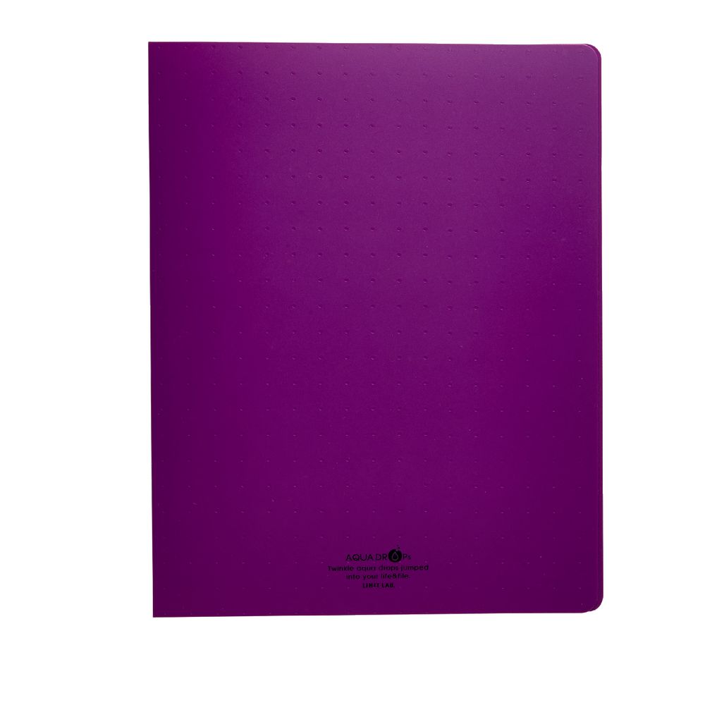 Aqua Drops A4 Punchless File Purple