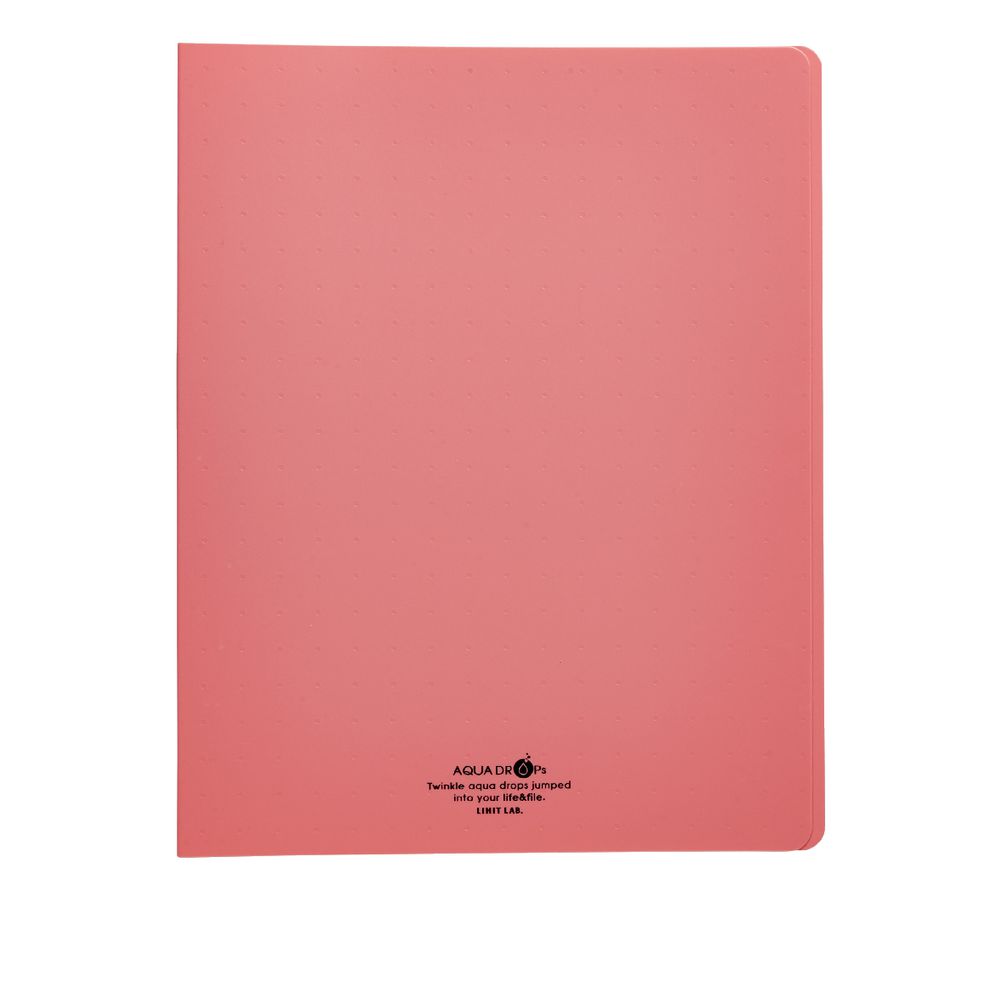 Aqua Drops A4 Punchless File Pink