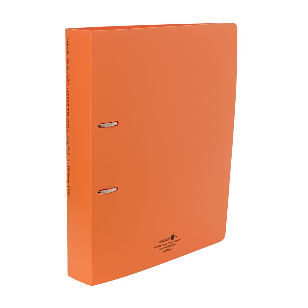 Aqua Drops Binder A4 2 O-Ring 38mm Twist Orange