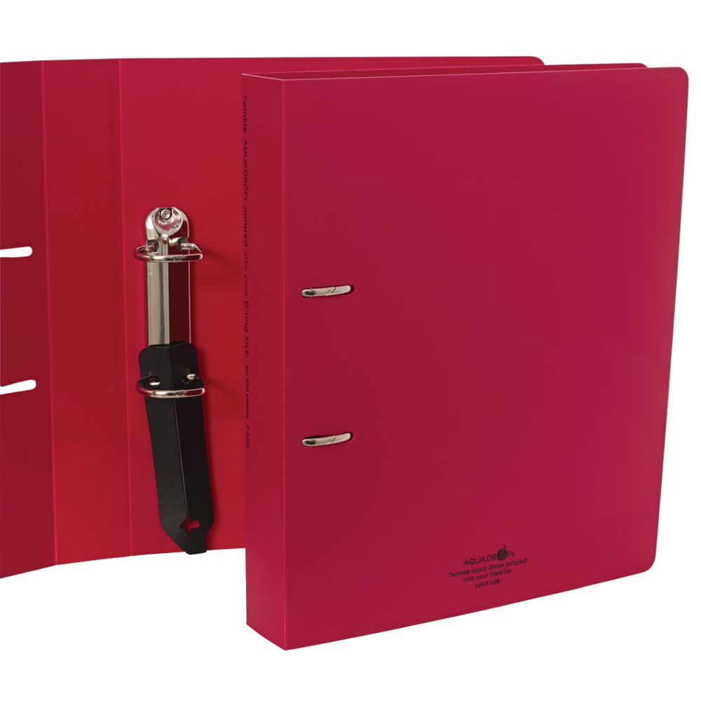 Aqua Drops Binder A4 2 O-Ring 38mm Twist Red