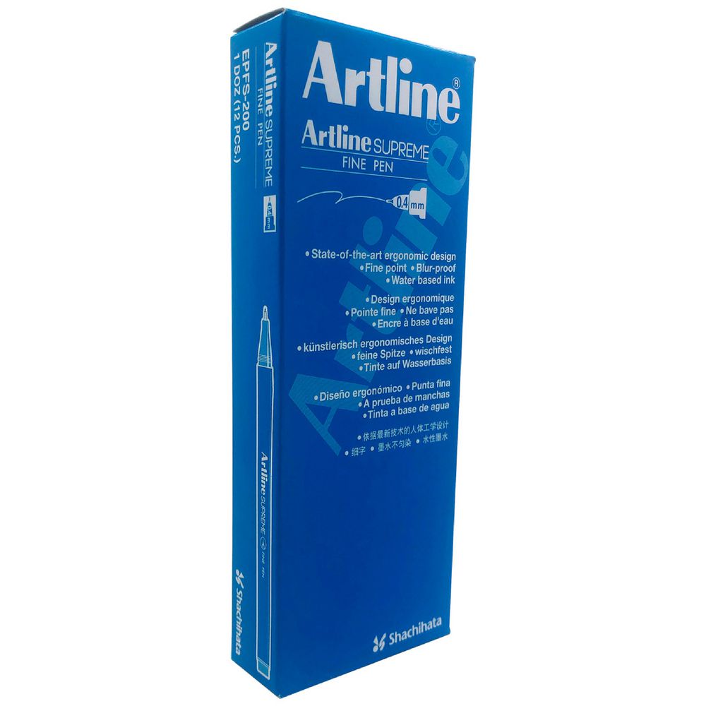 Artline Supreme Fineliner Blue 12 Pack