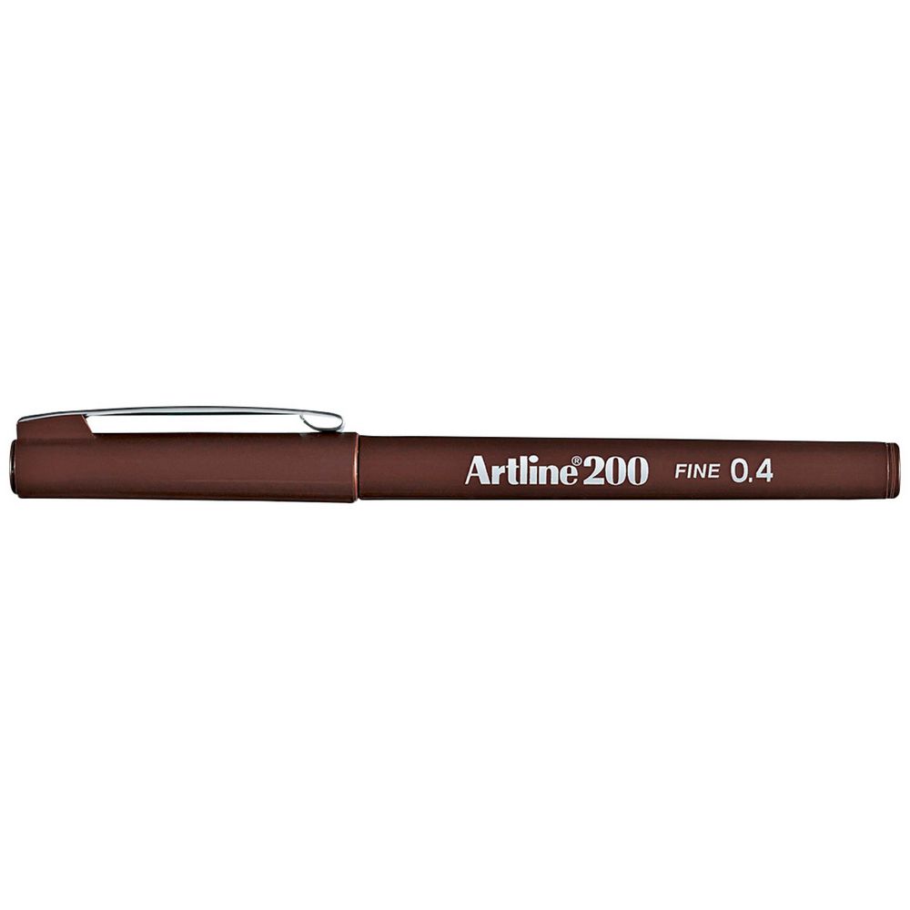 Artline 200 0.4mm Fineliner Dark Brown