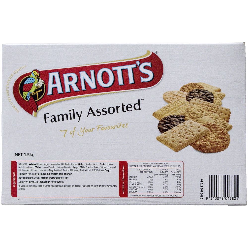 Arnott's Family Assorted Biscuits 1.5kg