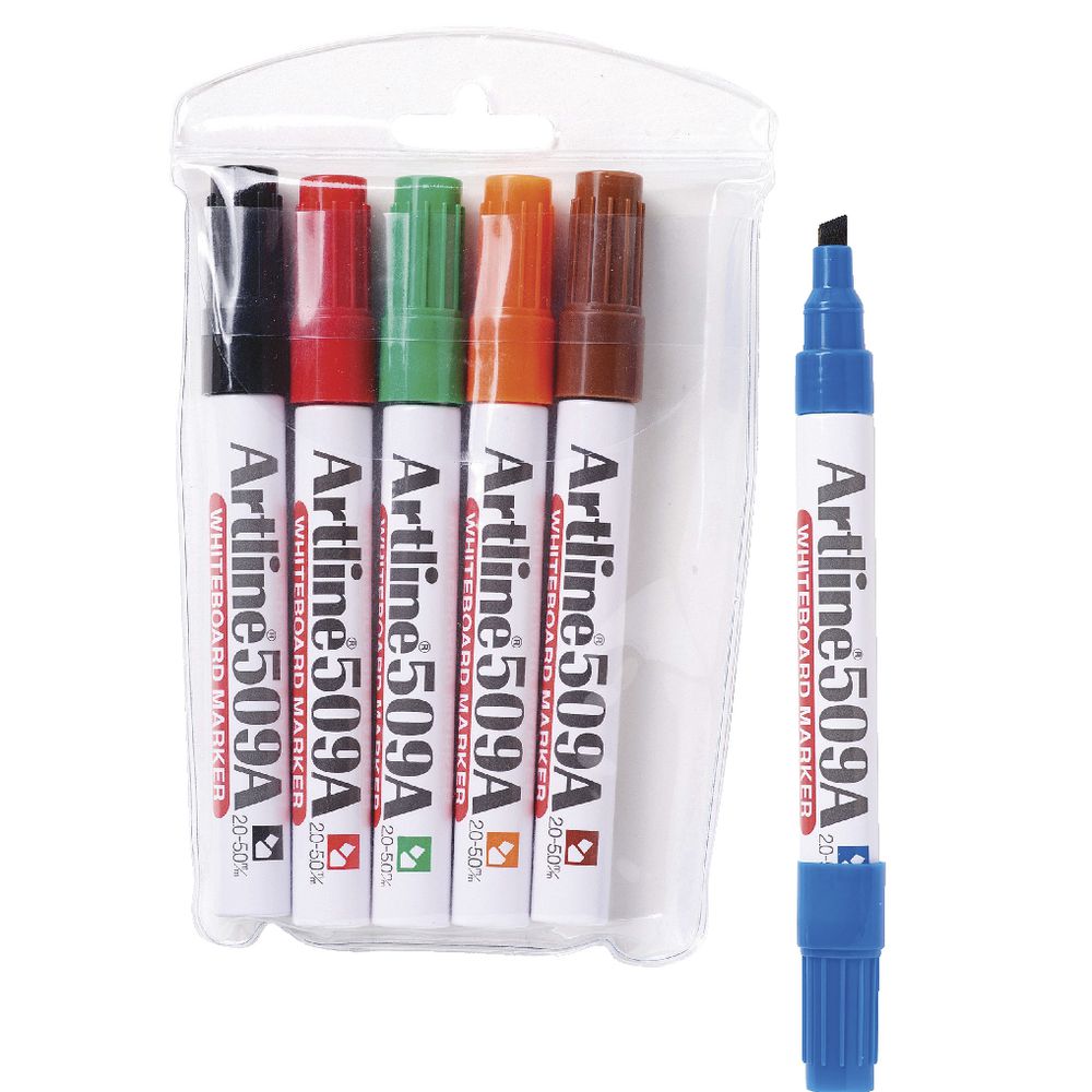 Artline 509A Whiteboard Markers Assorted 6 Pack
