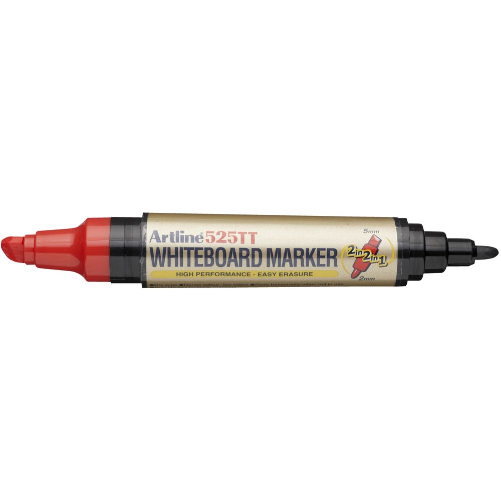 Artline 525TT Dual Nib Whiteboard Marker Assorted 3 Pack