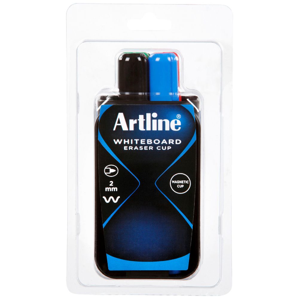 Artline 577 Whiteboard Marker and Eraser Cup Set