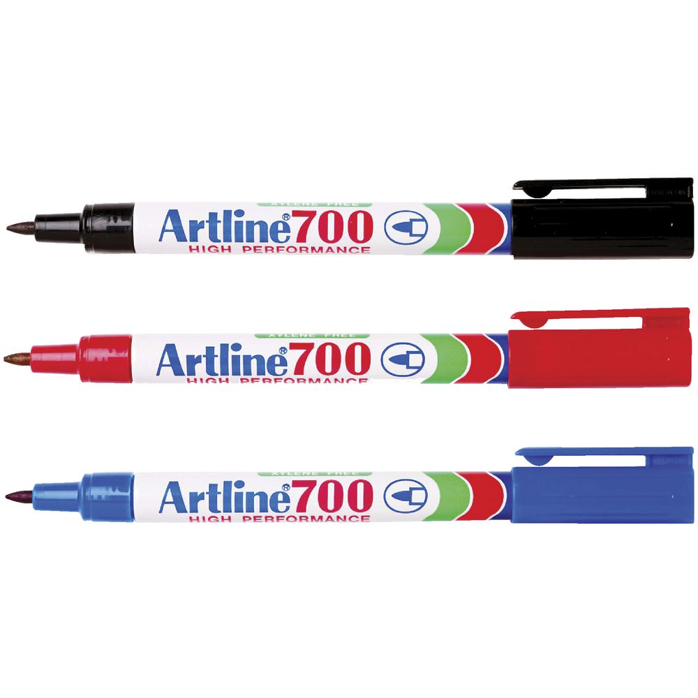 Artline 700 Permanent Marker Assorted 4 Pack