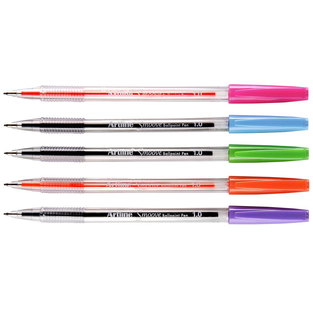 Artline Smoove Ballpoint Pens Bright 10 Pack