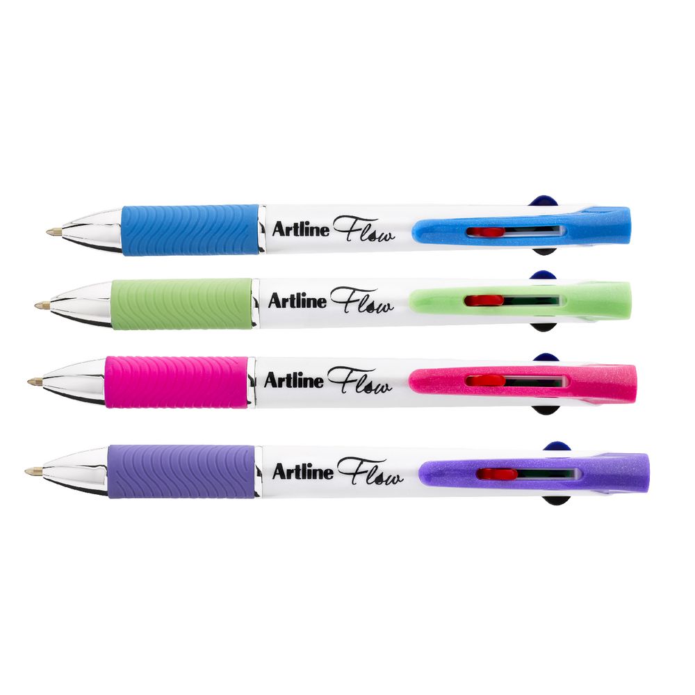 Artline Flow 4 Colour Retractable Ballpoint Pen Limited Ed.