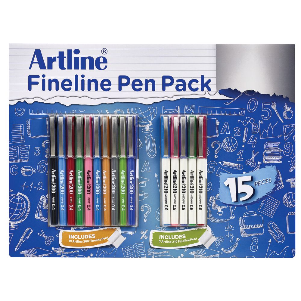 Artline 200 and 210 Fineliner Value Pack