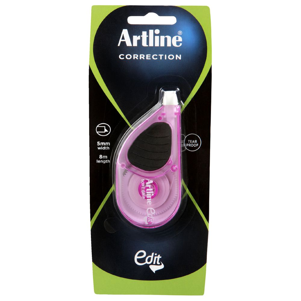 Artline Edit Maxi Correction Tape 5mm x 8m Pink